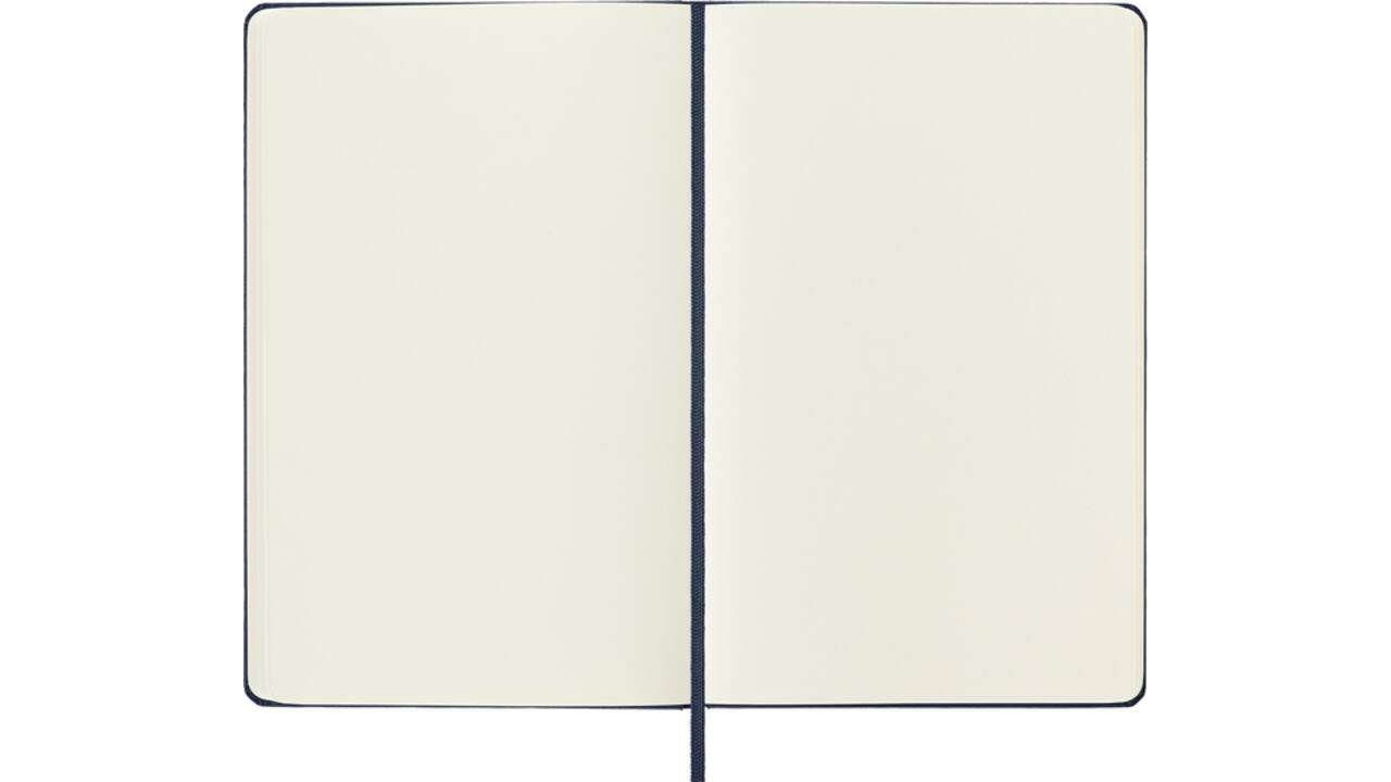 Notitieboek Moleskine large 130x210mm blanco hard cover sapphire blue