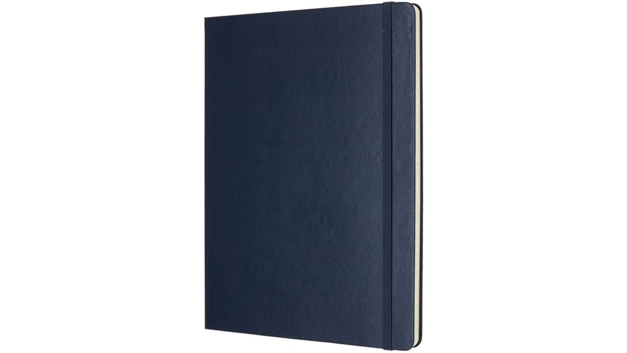 Notitieboek Moleskine XL 190x250mm lijn hard cover sapphire blue