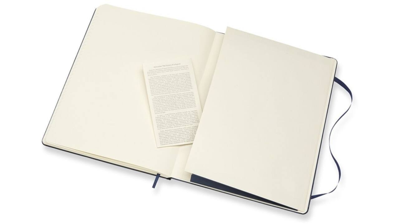 Notitieboek Moleskine XL 190x250mm lijn hard cover sapphire blue