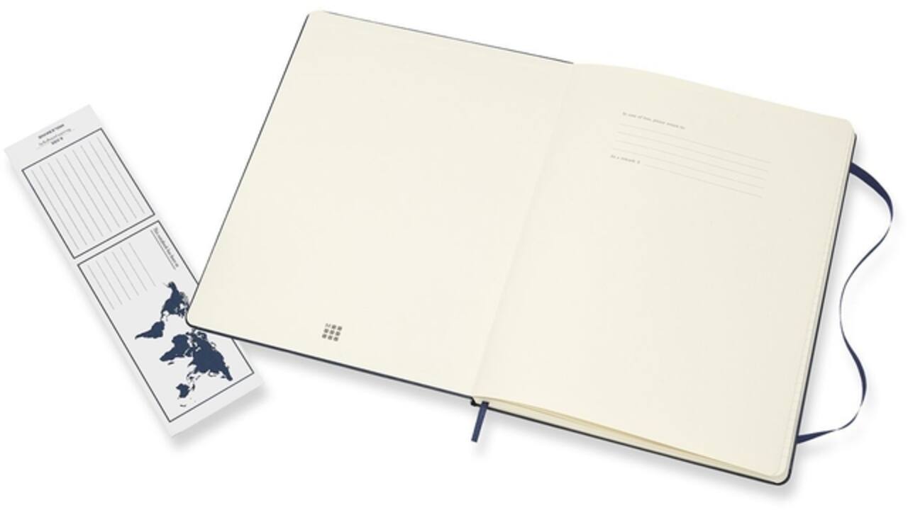 Notitieboek Moleskine XL 190x250mm lijn hard cover sapphire blue