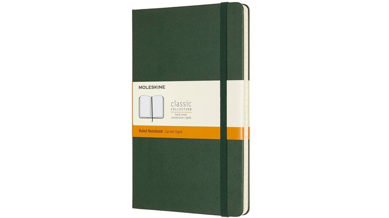 Notitieboek Moleskine large 130x210mm lijn hard cover myrtle green