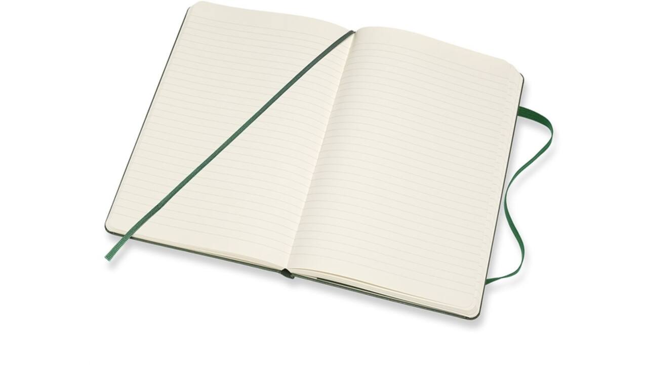 Notitieboek Moleskine large 130x210mm lijn hard cover myrtle green