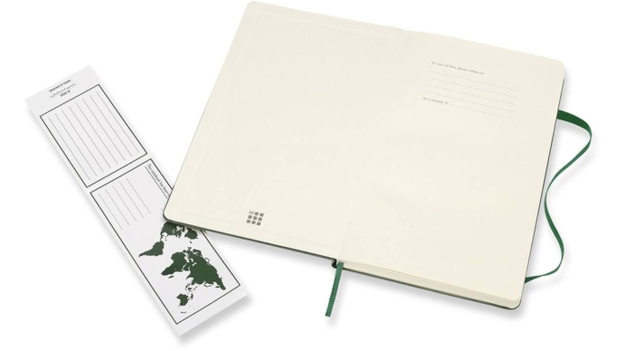Notitieboek Moleskine large 130x210mm lijn hard cover myrtle green