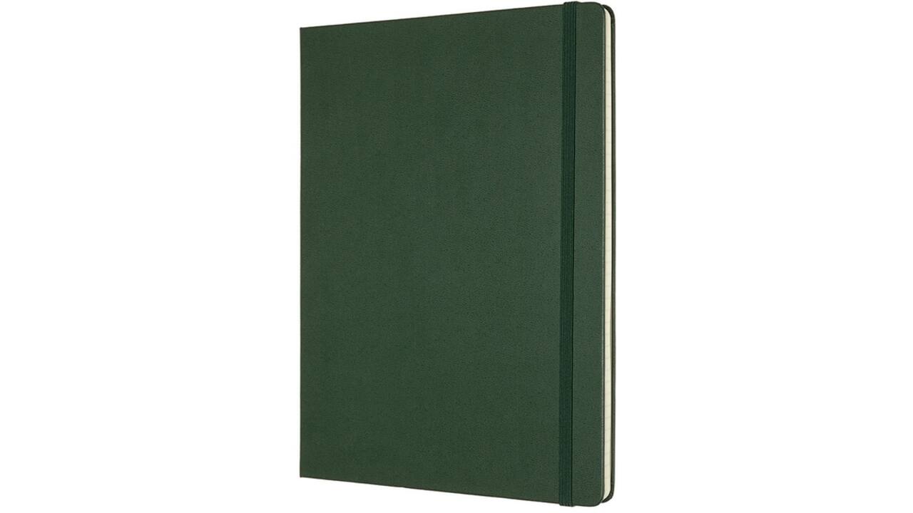 Notitieboek Moleskine XL 190x250mm lijn hard cover myrtle green