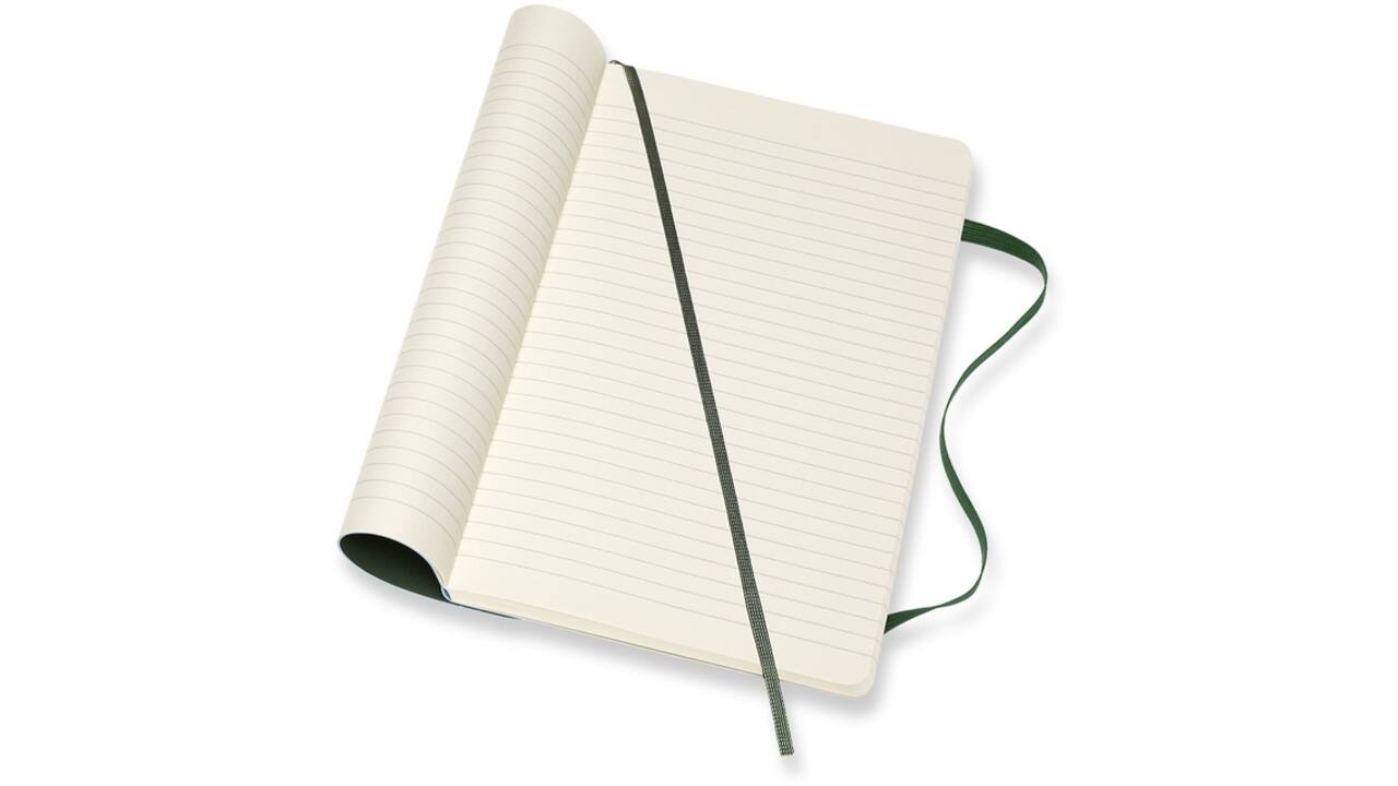 Notitieboek Moleskine large 130x210mm lijn soft cover myrtle green