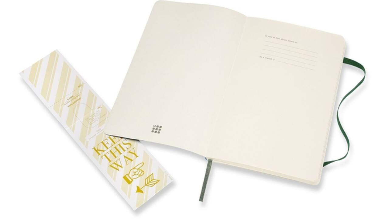 Notitieboek Moleskine large 130x210mm lijn soft cover myrtle green