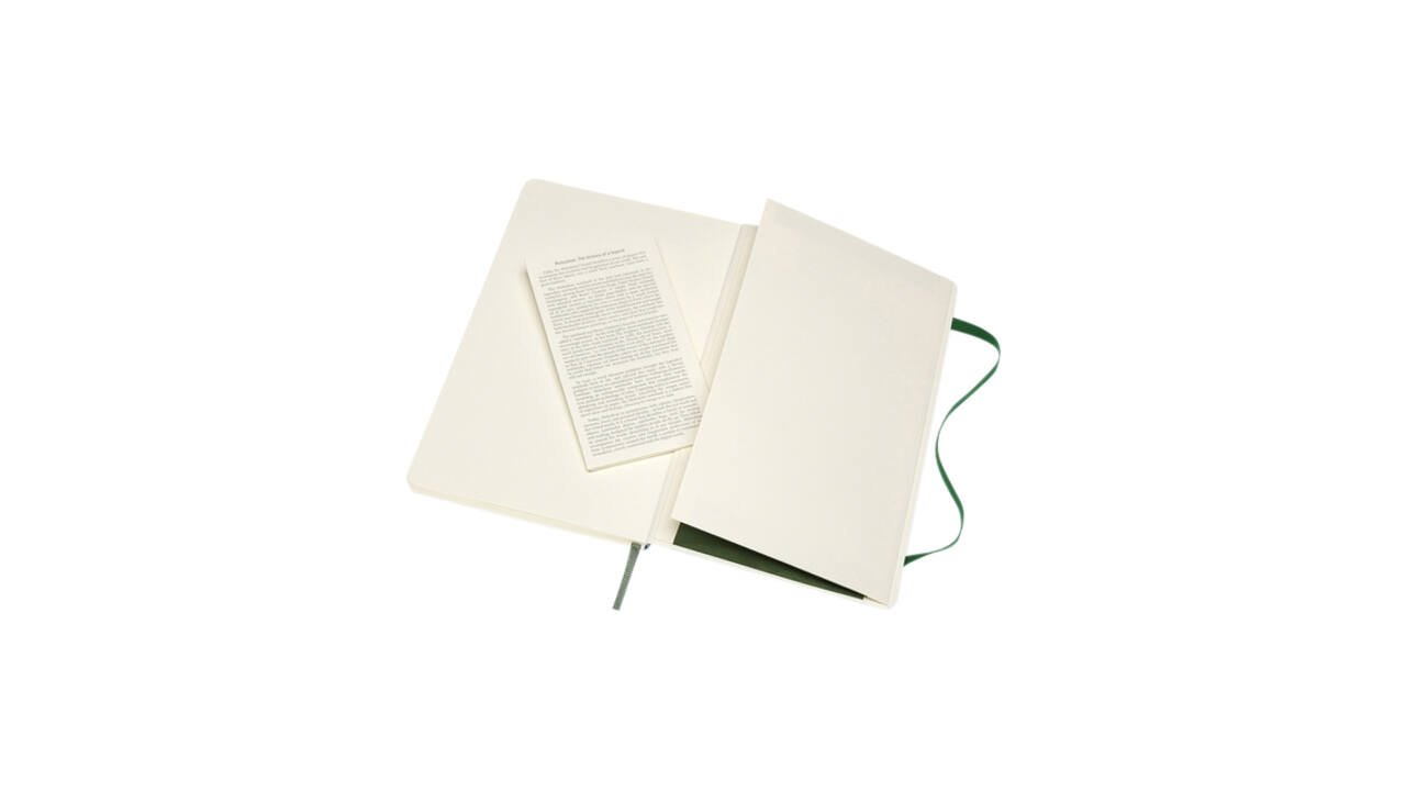 Notitieboek Moleskine large 130x210mm lijn soft cover myrtle green