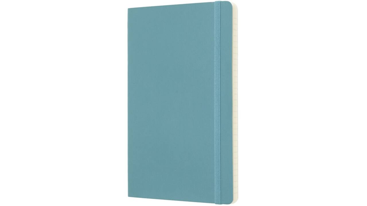 Notitieboek Moleskine large 130x210mm lijn soft cover reef blue