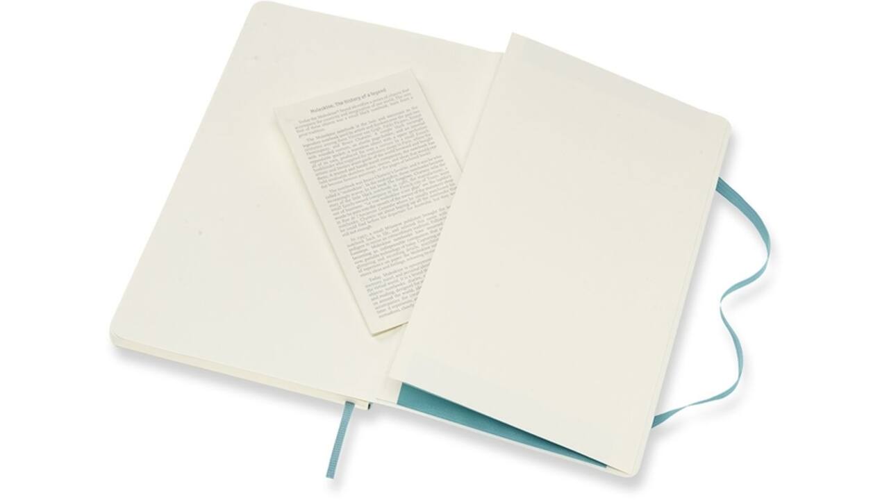 Notitieboek Moleskine large 130x210mm lijn soft cover reef blue