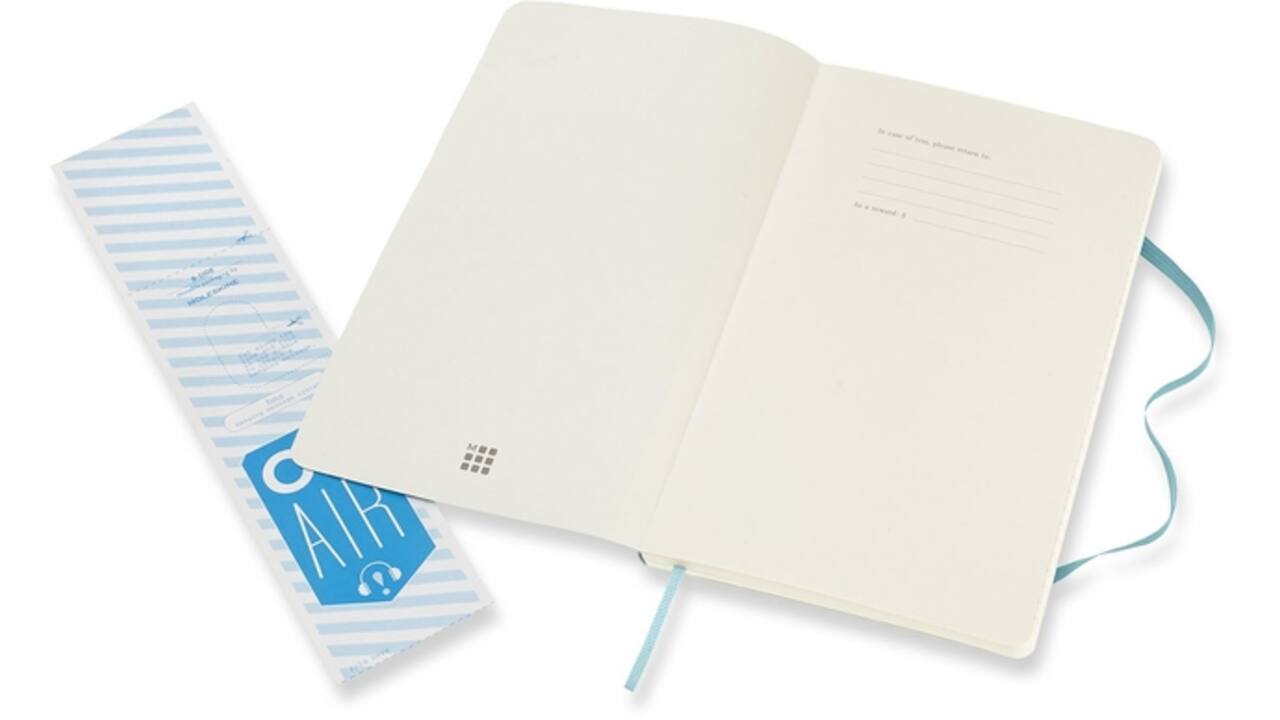 Notitieboek Moleskine large 130x210mm lijn soft cover reef blue