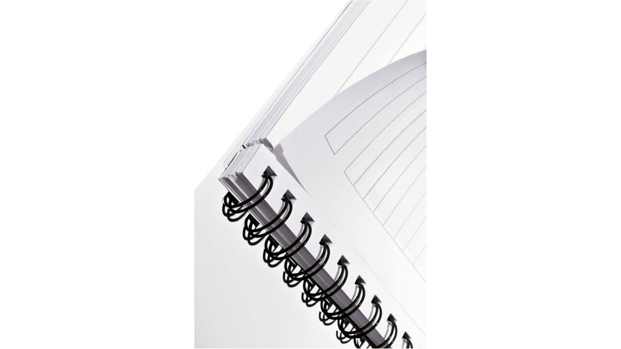 Notitieboek Leitz WOW A5 lijn spiraal PP wit