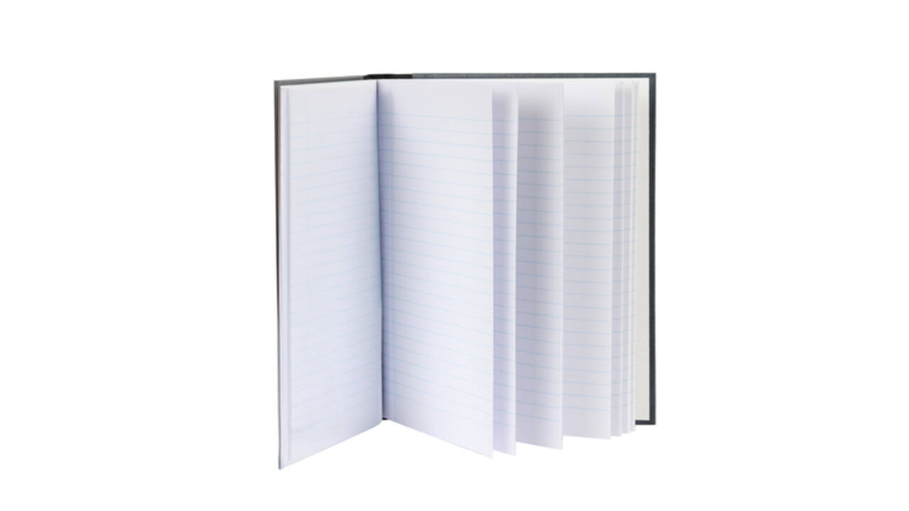 Notitieboek Djois Atlanta Excellent genaaid 210x165mm 96blz lijn grijs gewolkt