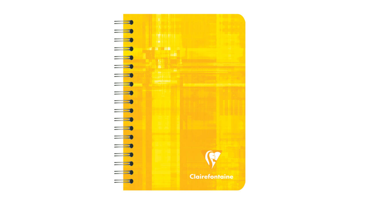 Notitieboek Clairefontaine 95x140mm 180 pagina's spiraal lijn assorti