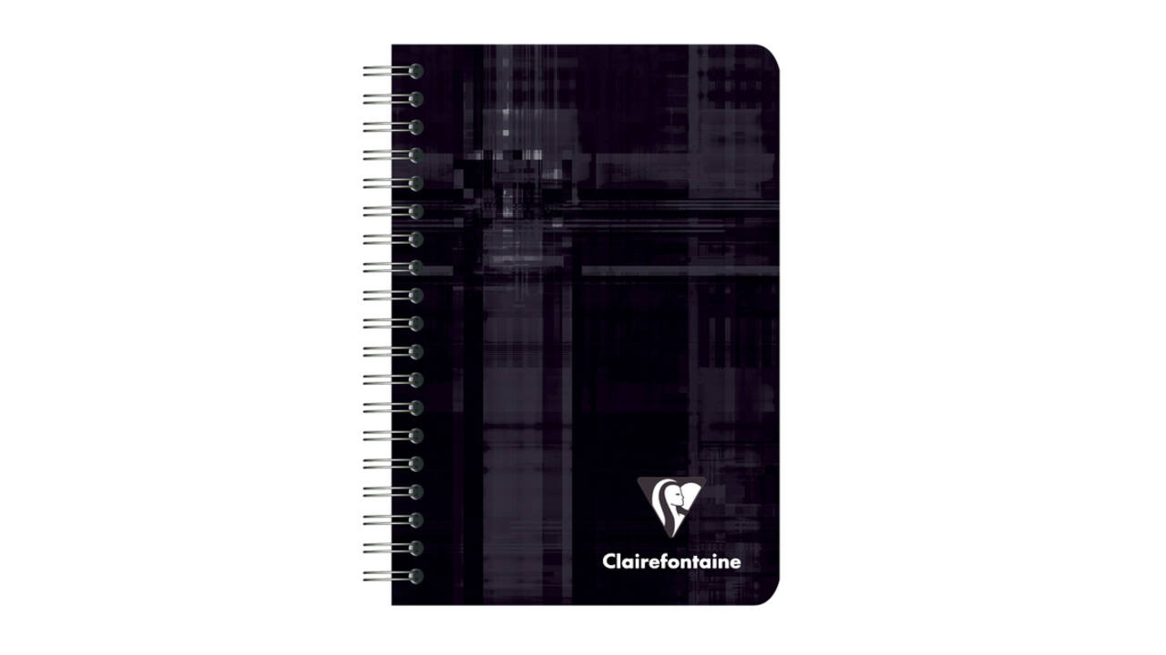 Notitieboek Clairefontaine 95x140mm 180 pagina's spiraal lijn assorti