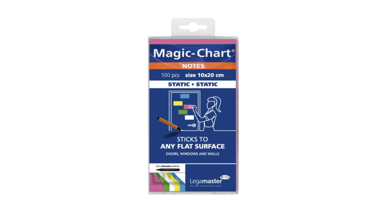 Magic-chart notes Legamaster 10x20cm assorti 500 vel
