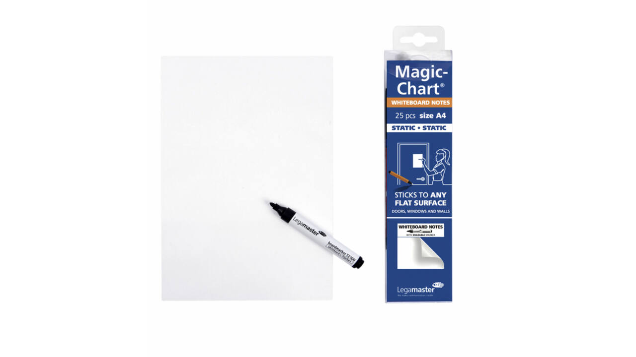 Magic-chart notes Legamaster whiteboard 20x30cm wit 25 vel