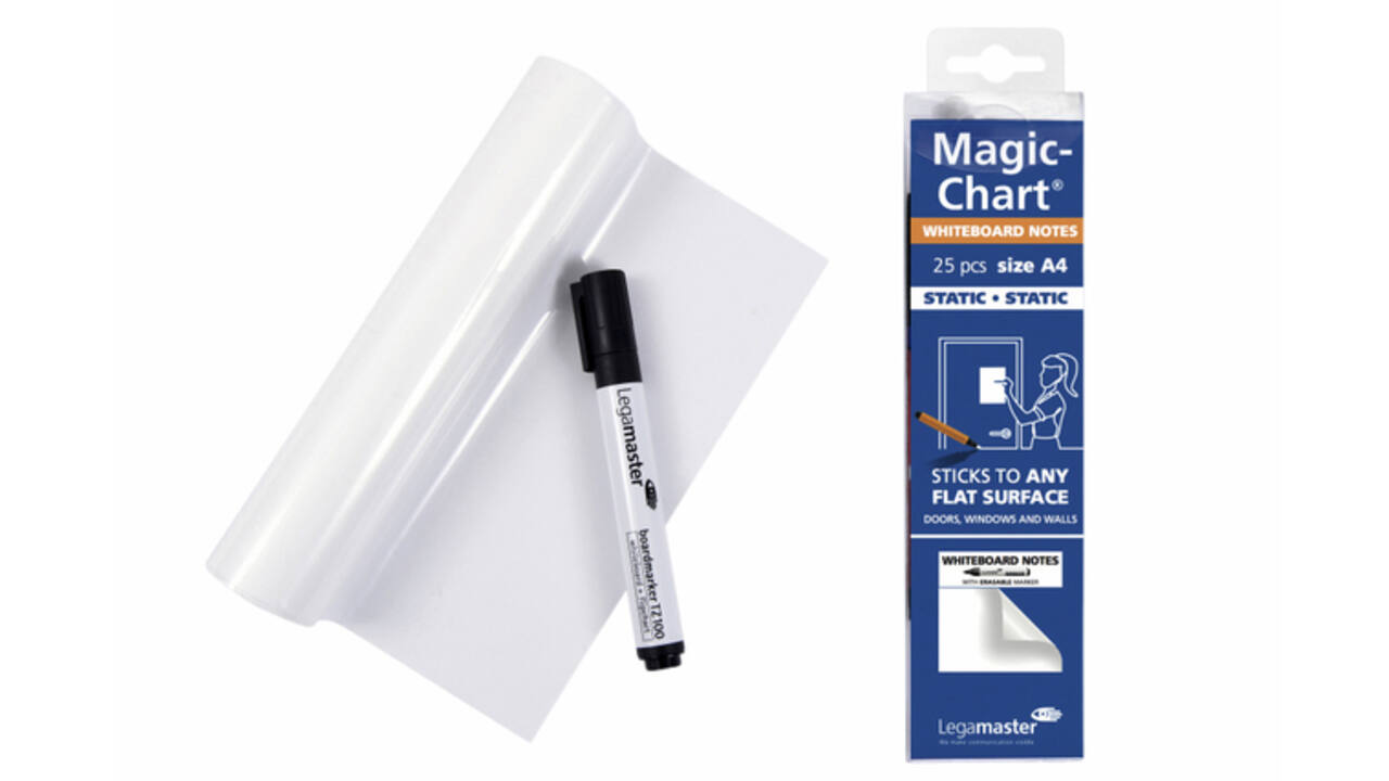 Magic-chart notes Legamaster whiteboard 20x30cm wit 25 vel