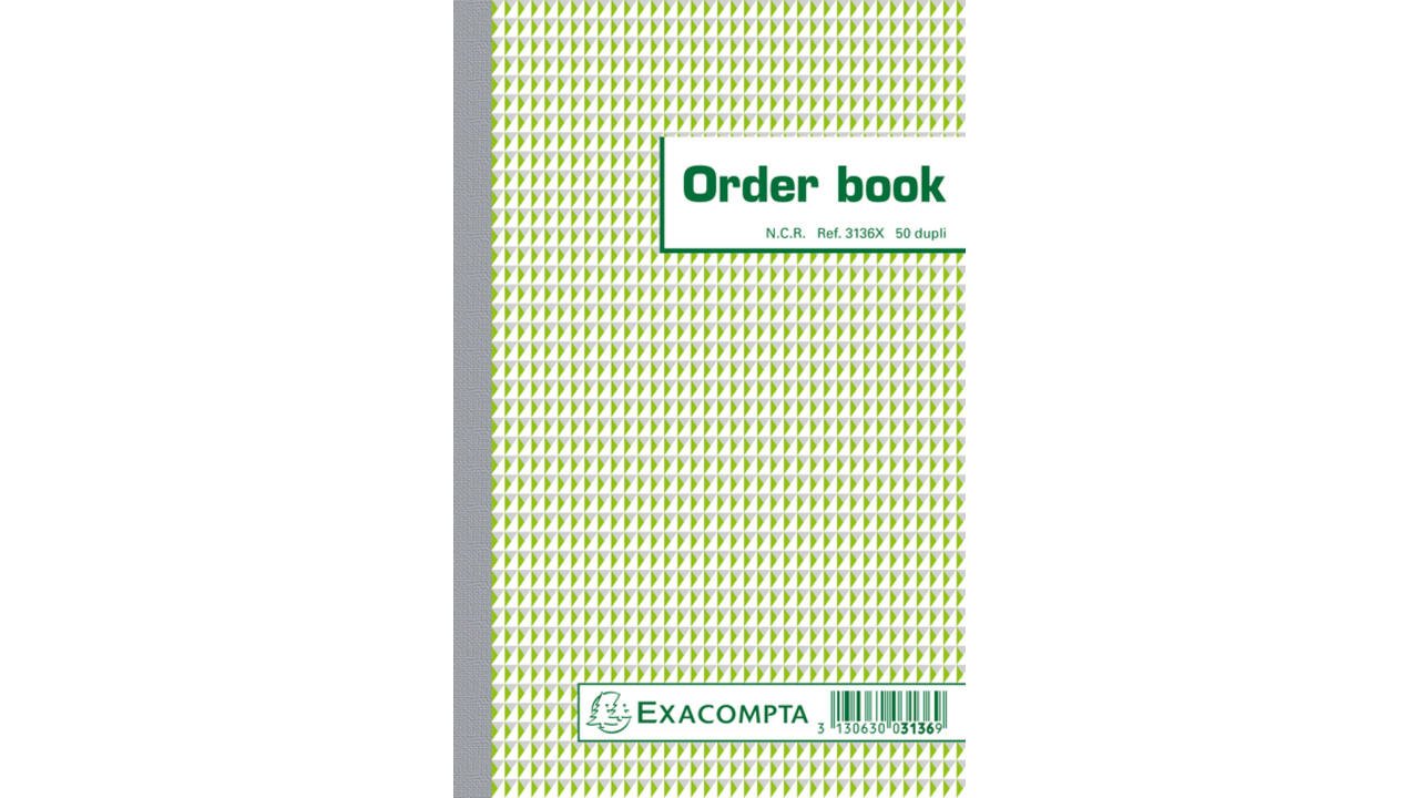 Orderboek Exacompta 210x135mm 50x2vel