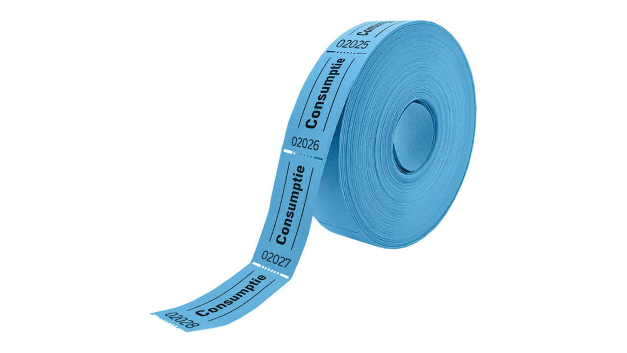 Consumptiebon Combicraft 57x30mm 2-zijdig 2x1000 stuks blauw