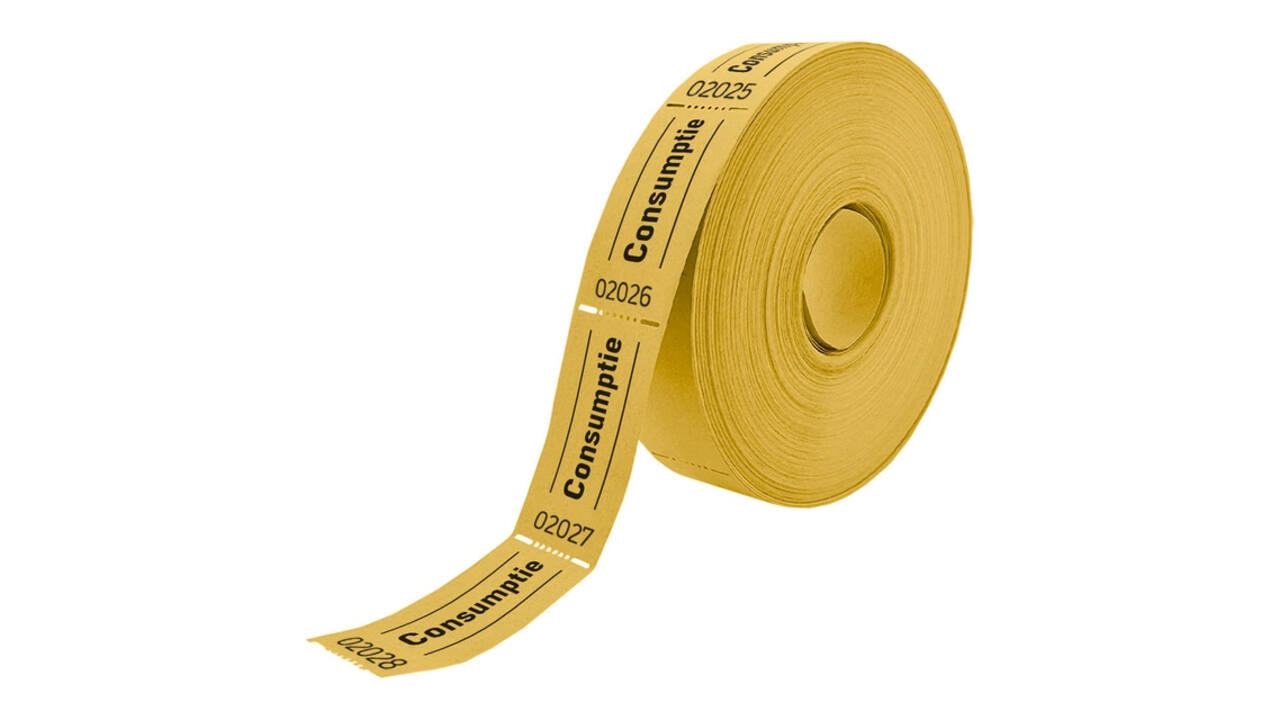 Consumptiebon Combicraft 57x30mm 2-zijdig 2x1000 stuks geel