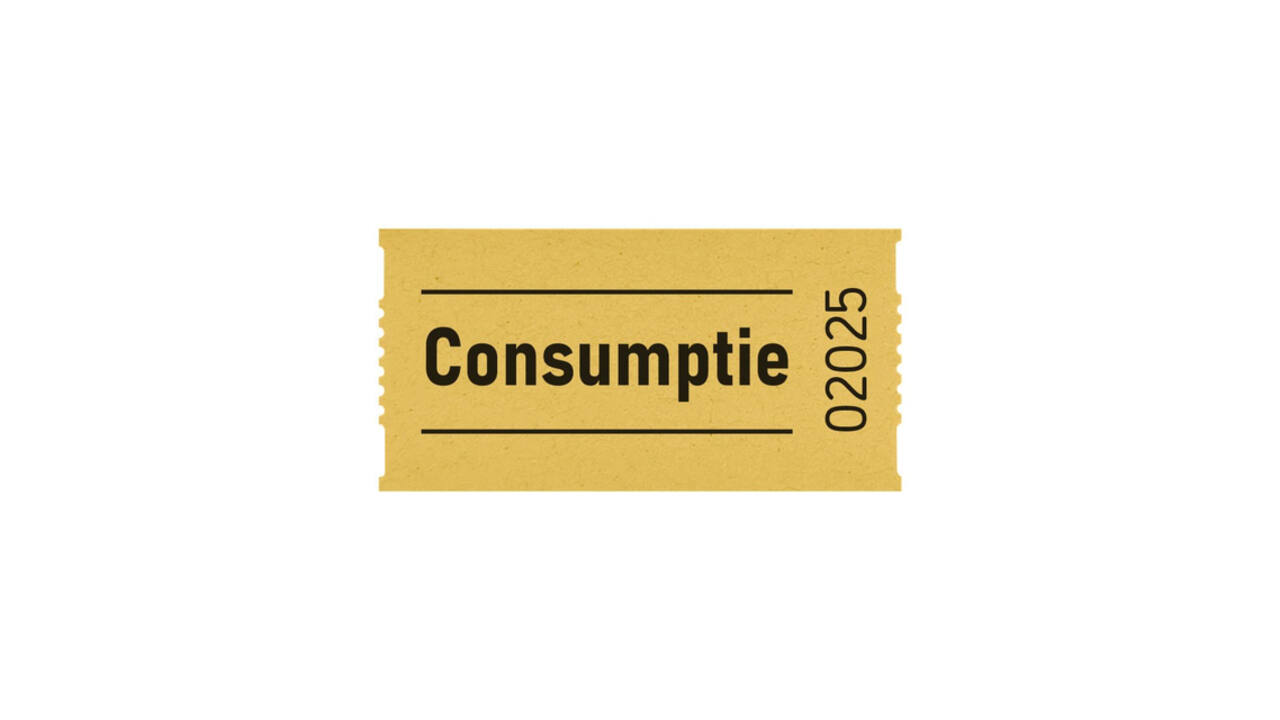 Consumptiebon Combicraft 57x30mm 2-zijdig 2x1000 stuks geel