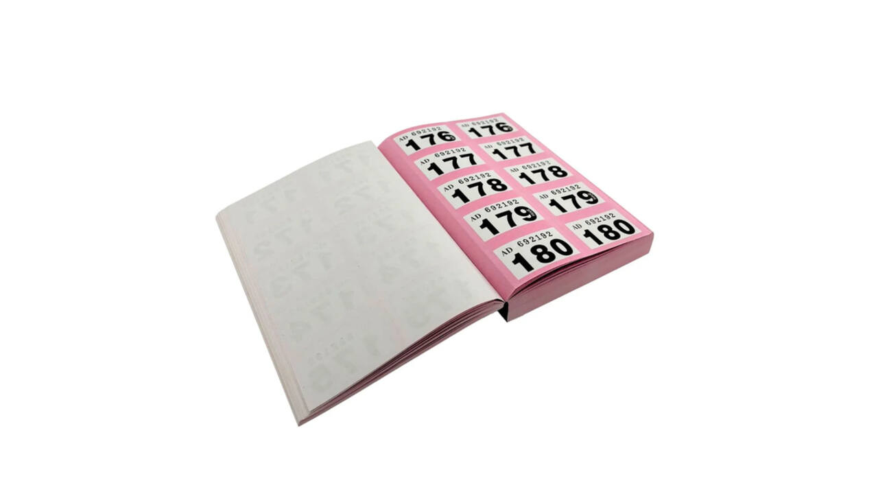 Nummerblok 1-1000 assorti 6 stuks