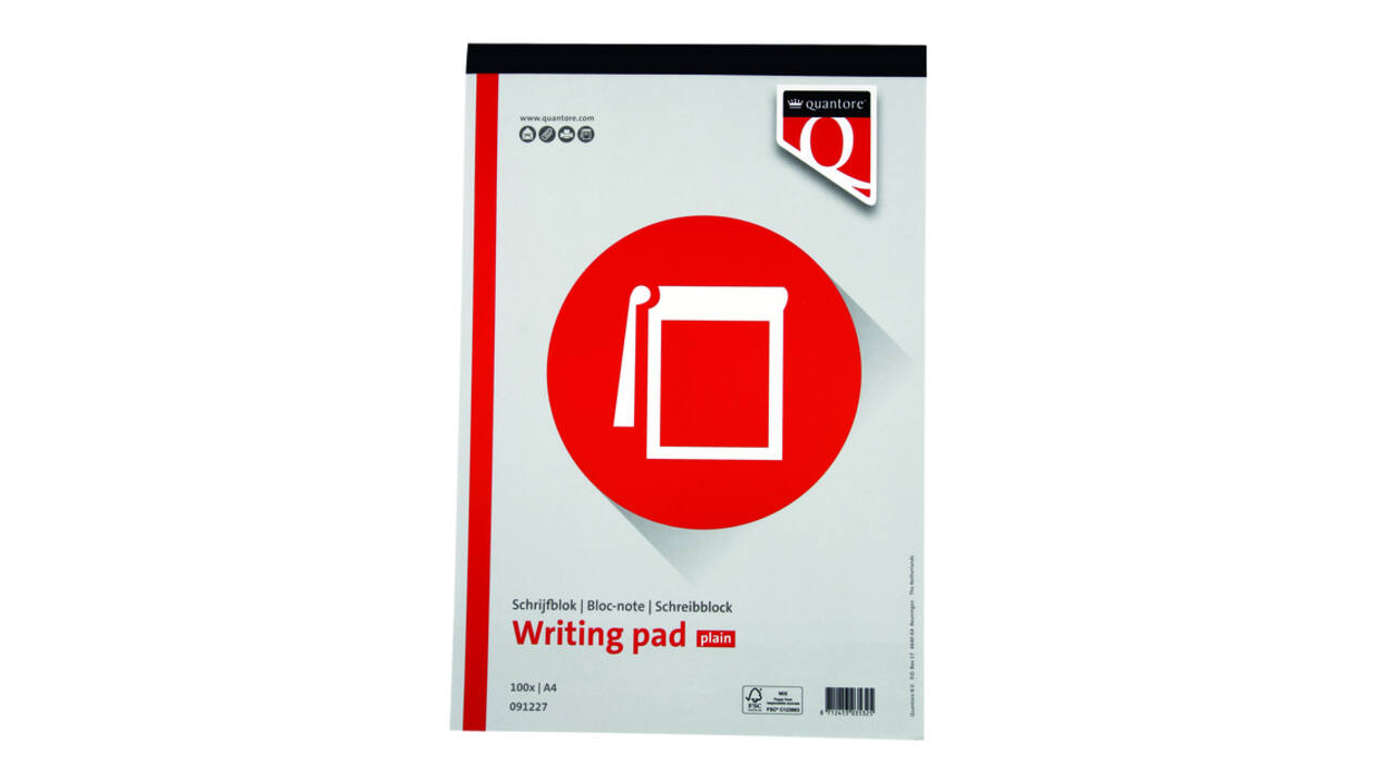 Schrijfblok Quantore A4 blanco 100vel 60gr