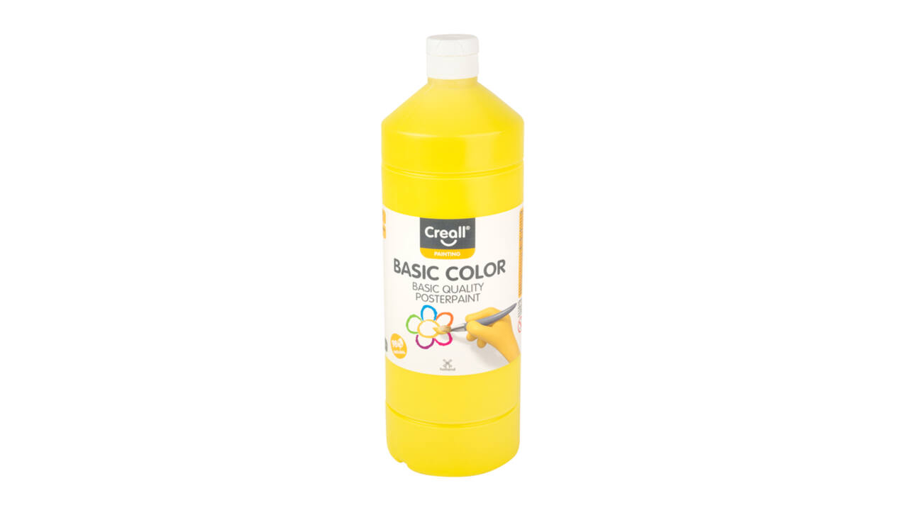 Plakkaatverf Creall basic geel 1000ml