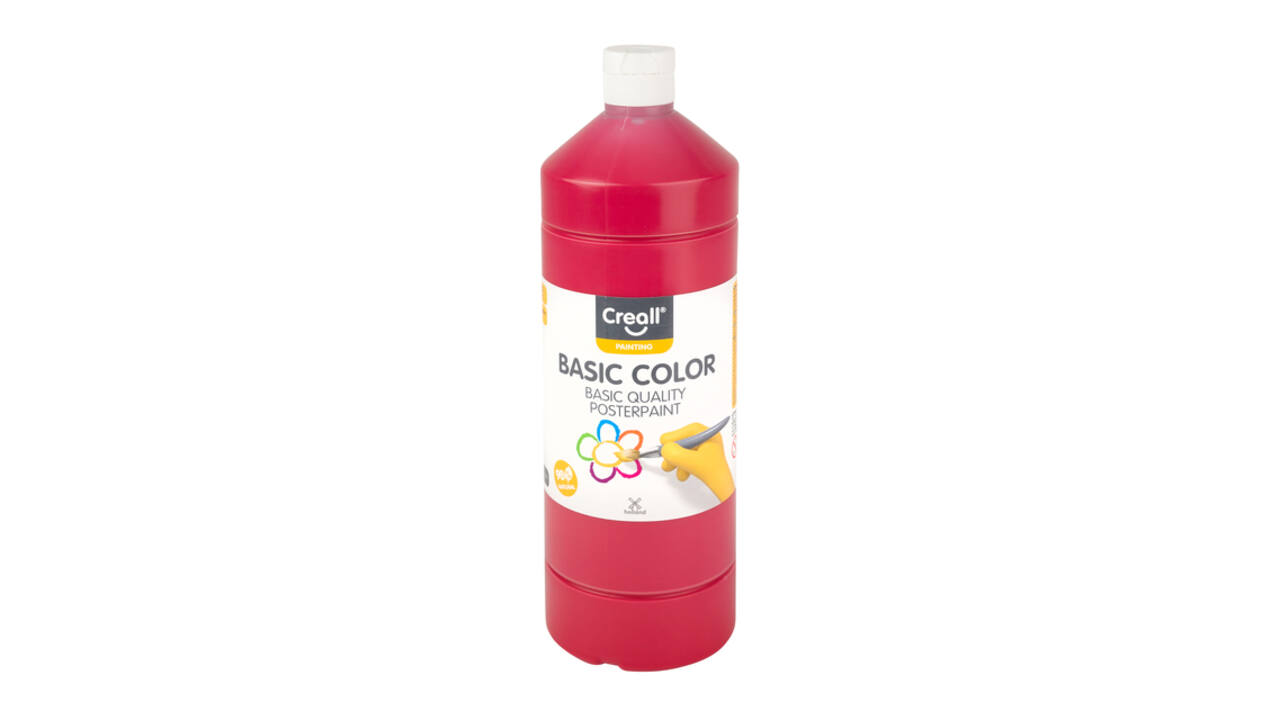 Plakkaatverf Creall basic rood 1000ml
