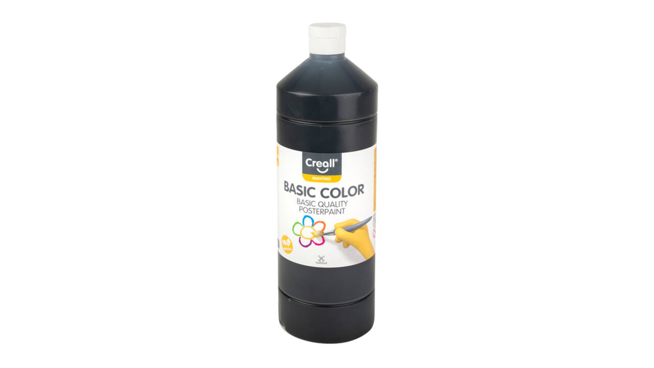 Plakkaatverf Creall basic zwart 1000ml