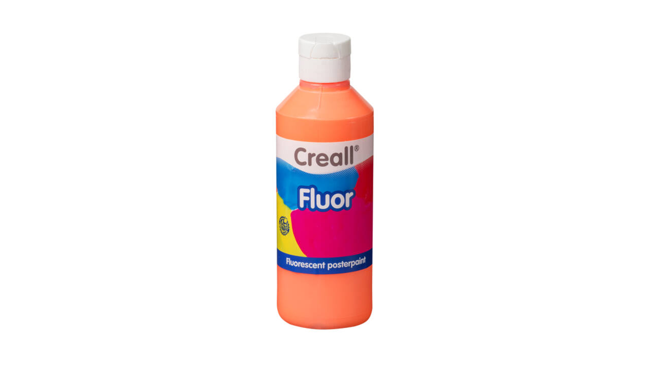 Plakkaatverf Creall fluor oranje 250ml