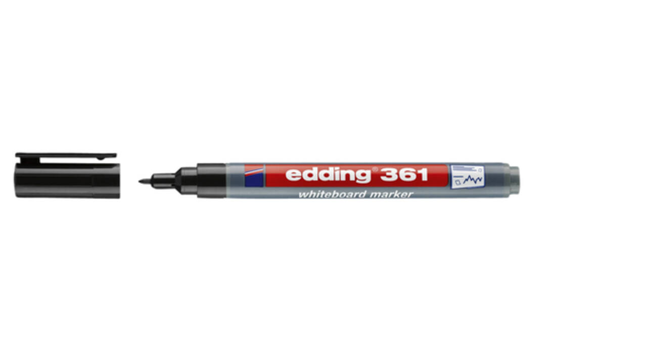 Whiteboardmarker edding 361 rond 1mm zwart