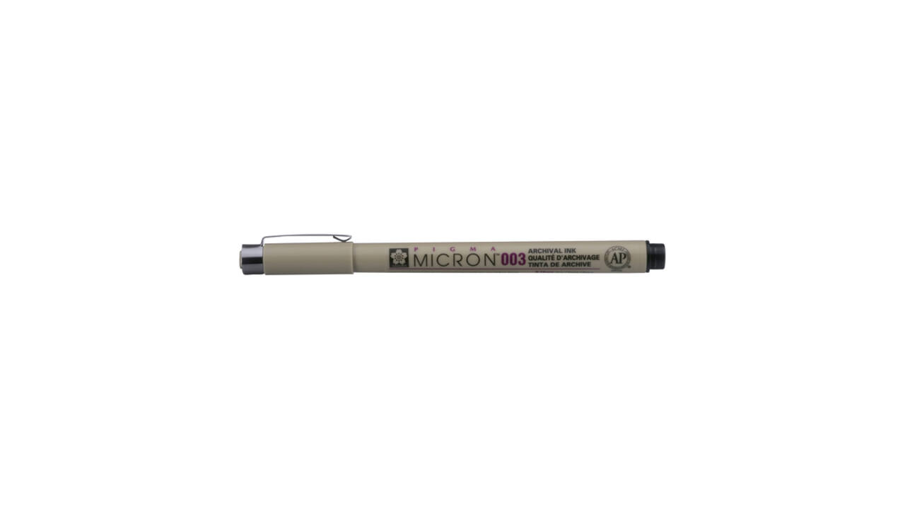 Fineliner Sakura Pigma Micron 003 0.15mm zwart
