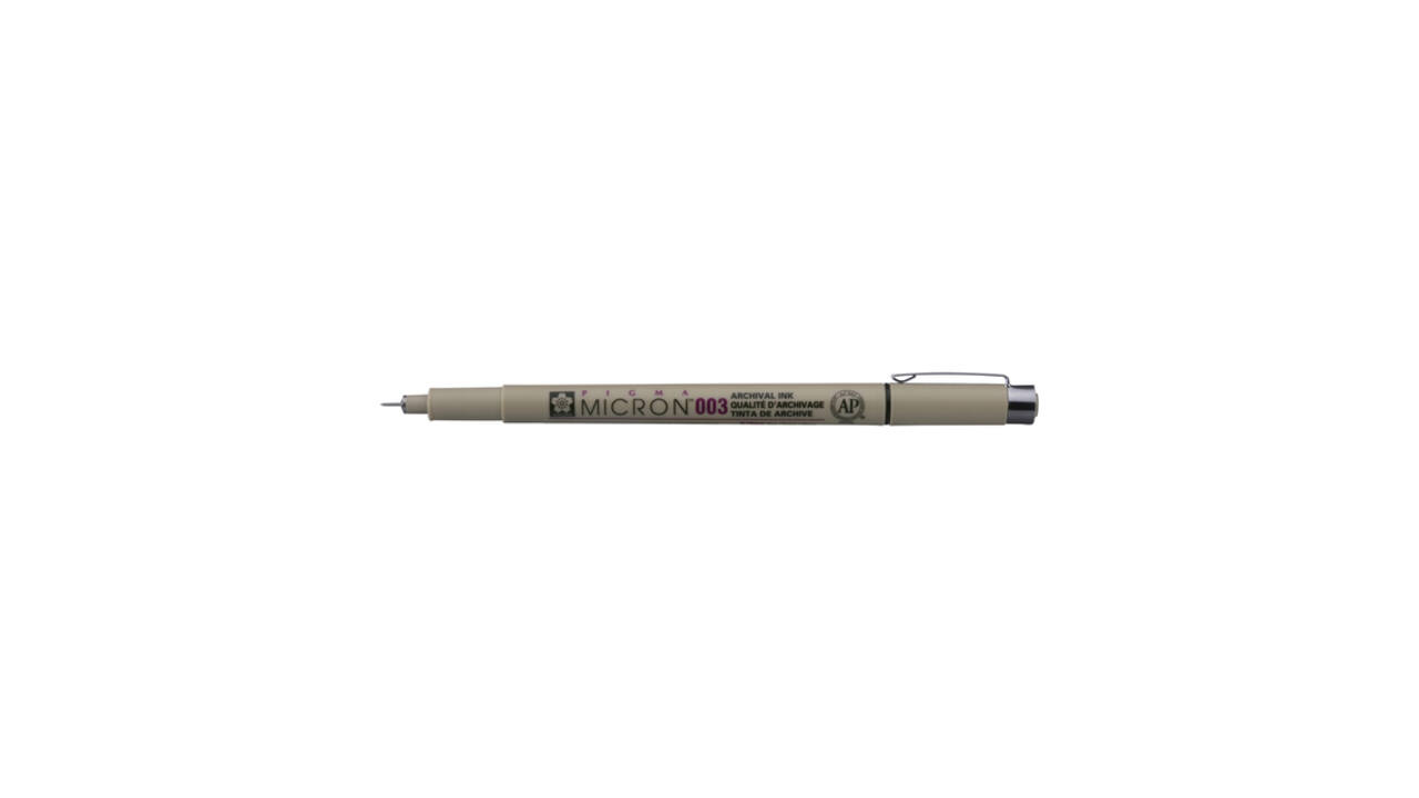 Fineliner Sakura Pigma Micron 003 0.15mm zwart