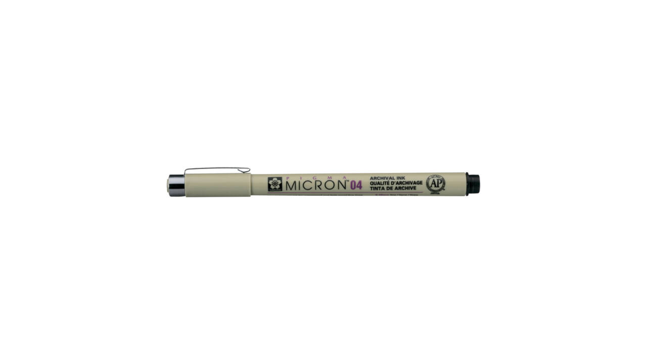 Fineliner Sakura Pigma Micron 04 0.4mm zwart