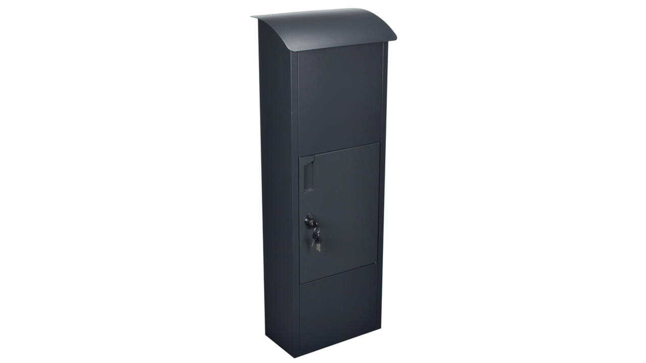 Pakketbrievenbus Helsinki 390x240x1053mm zwart
