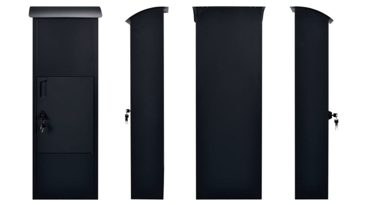 Pakketbrievenbus Helsinki 390x240x1053mm zwart
