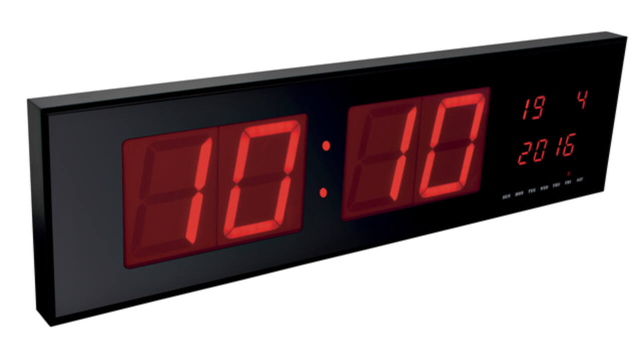 Wandklok Perel met LED display