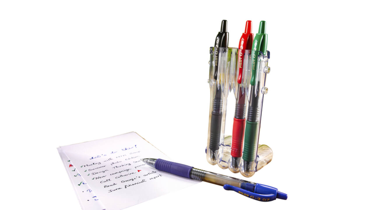 Gelschrijver Pilot clicker medium basis assorti Set2Go à 4 stuks