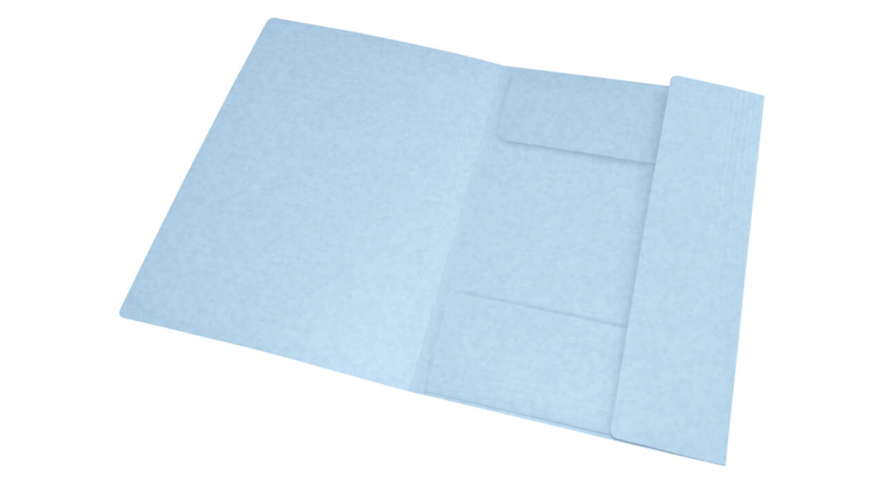 Elastomap Oxford Top File+ A4 3 kleppen 390gr pastel blauw