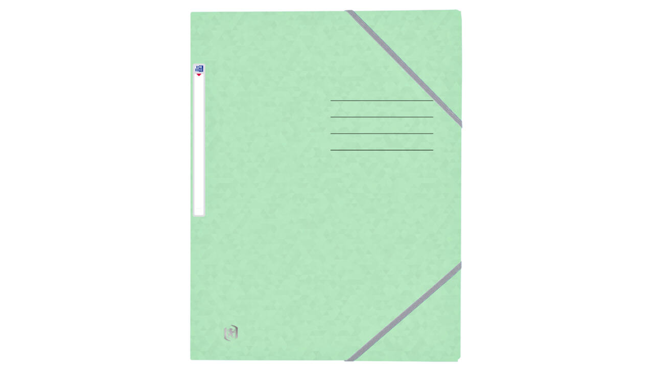 Elastomap Oxford Top File+ A4 3 kleppen 390gr pastel groen
