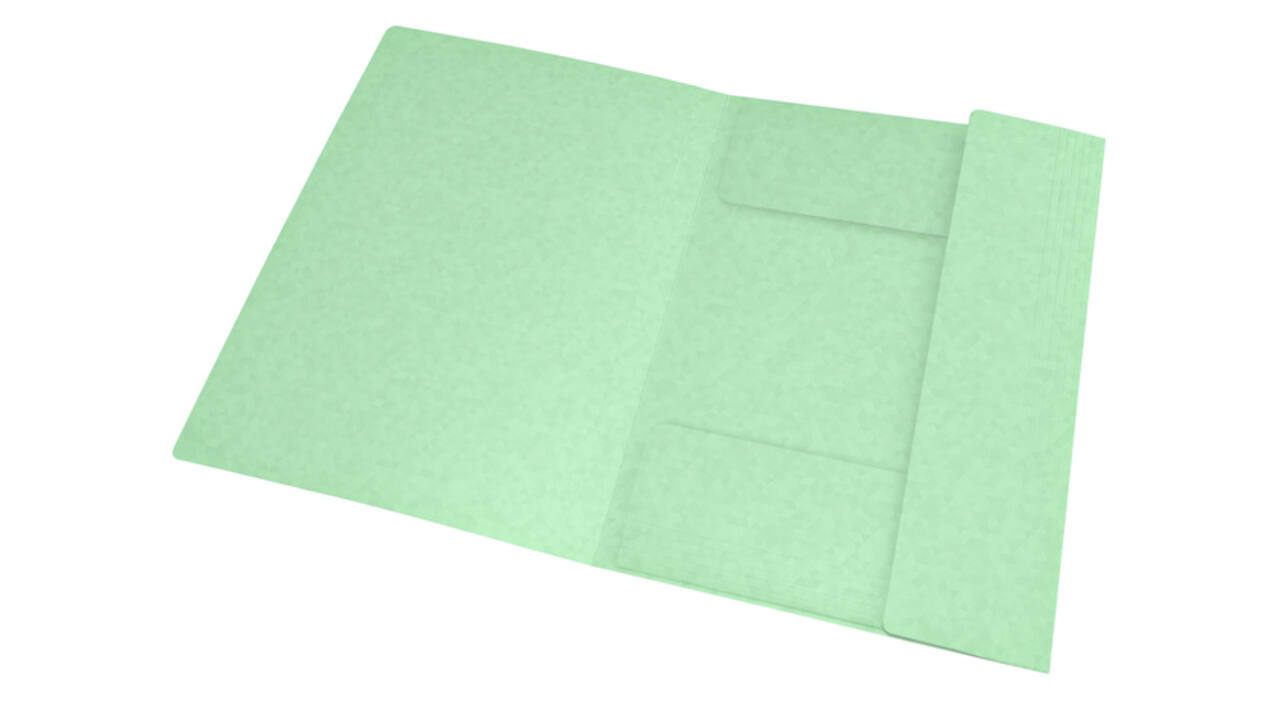 Elastomap Oxford Top File+ A4 3 kleppen 390gr pastel groen