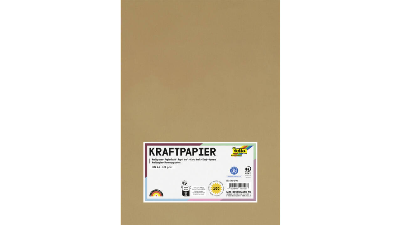 Kraftpapier Folia A4 120gr 100 vel