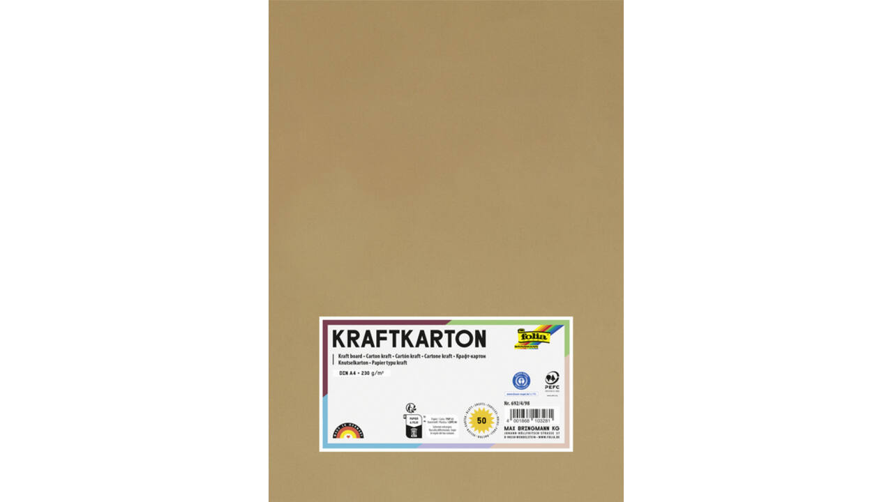 Kraftpapier Folia A4 230gr 50 vel