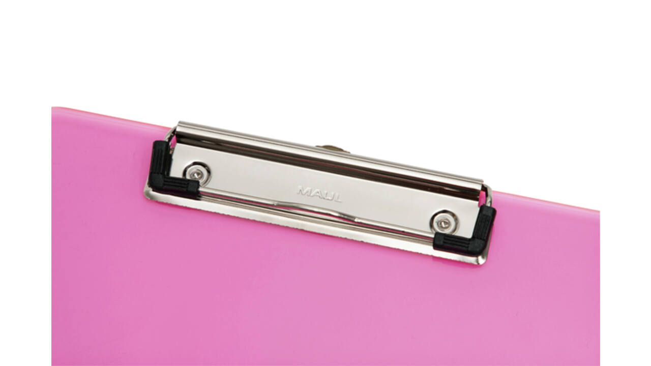 Klembord MAUL A4 staand transparant PS neon roze
