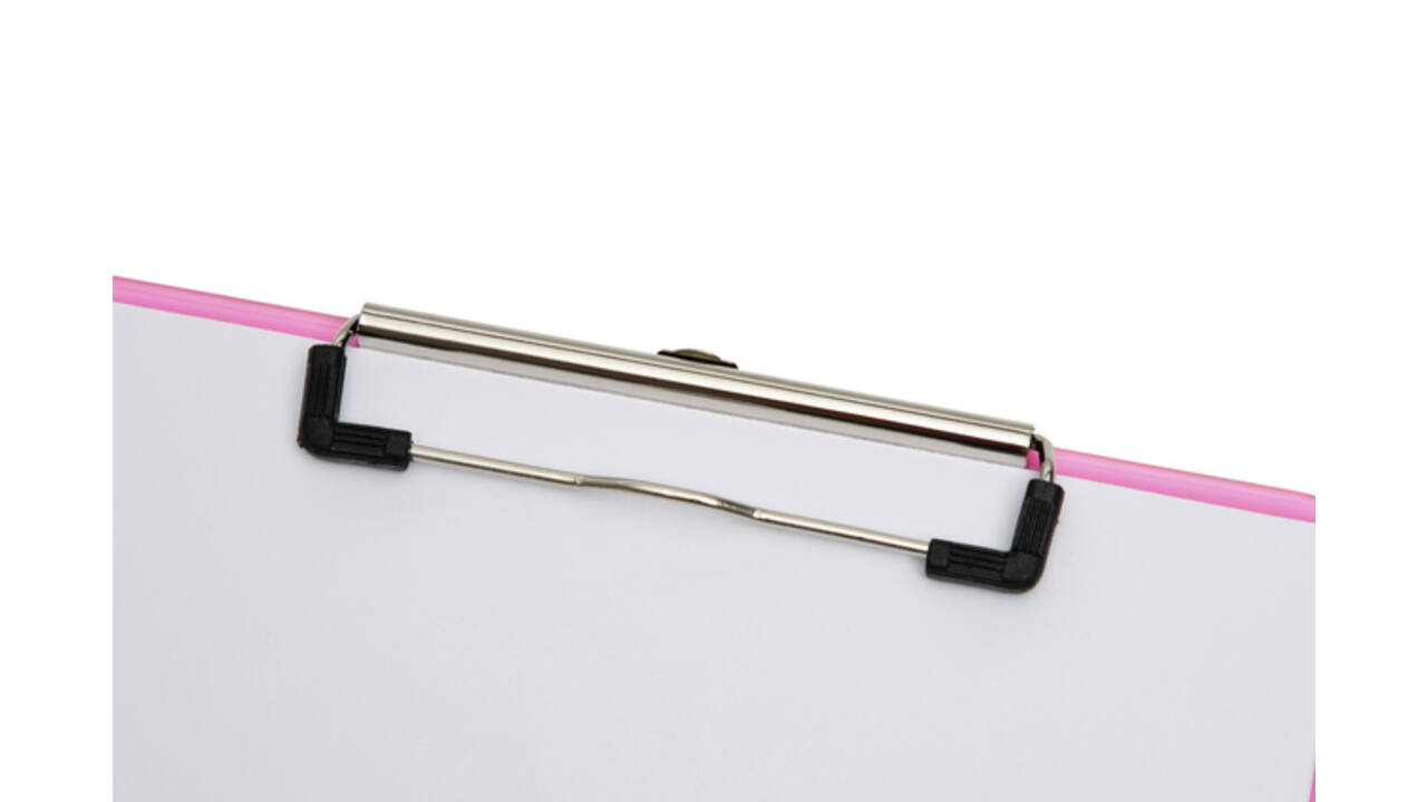 Klembord MAUL A4 staand transparant PS neon roze