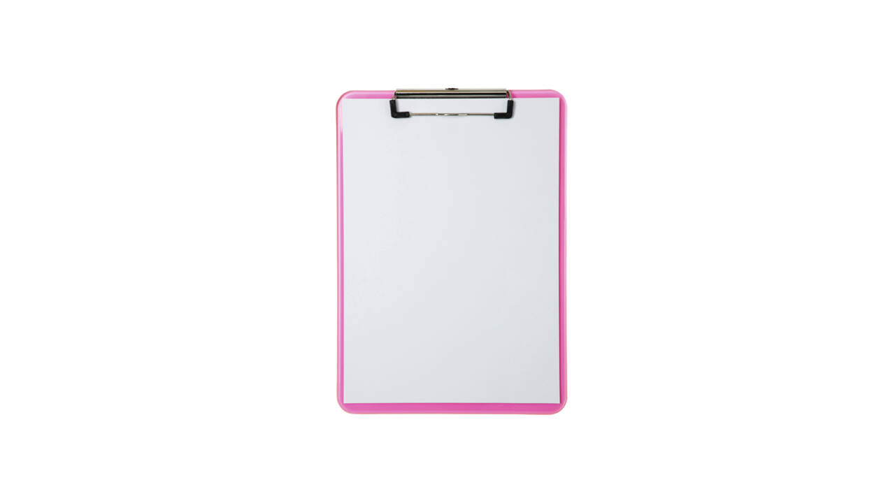 Klembord MAUL A4 staand transparant PS neon roze