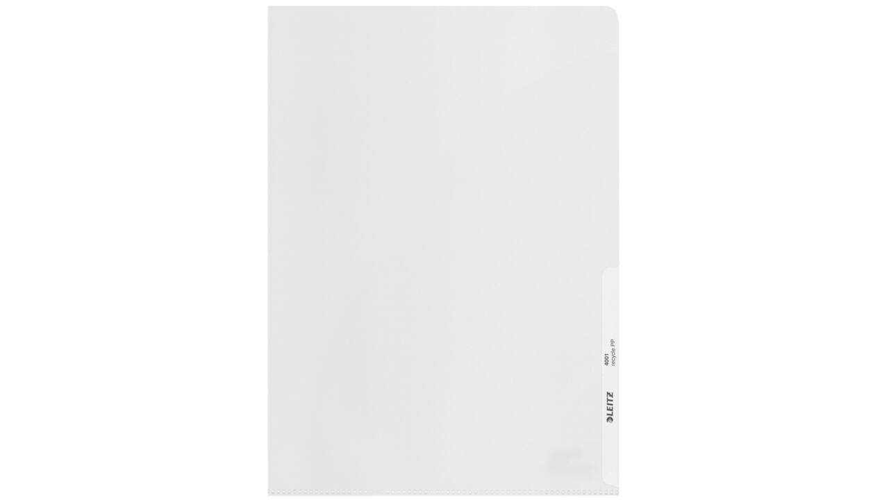 Insteekmap L-model Leitz Recycle A4 0.10mm PP transparant  25 stuks