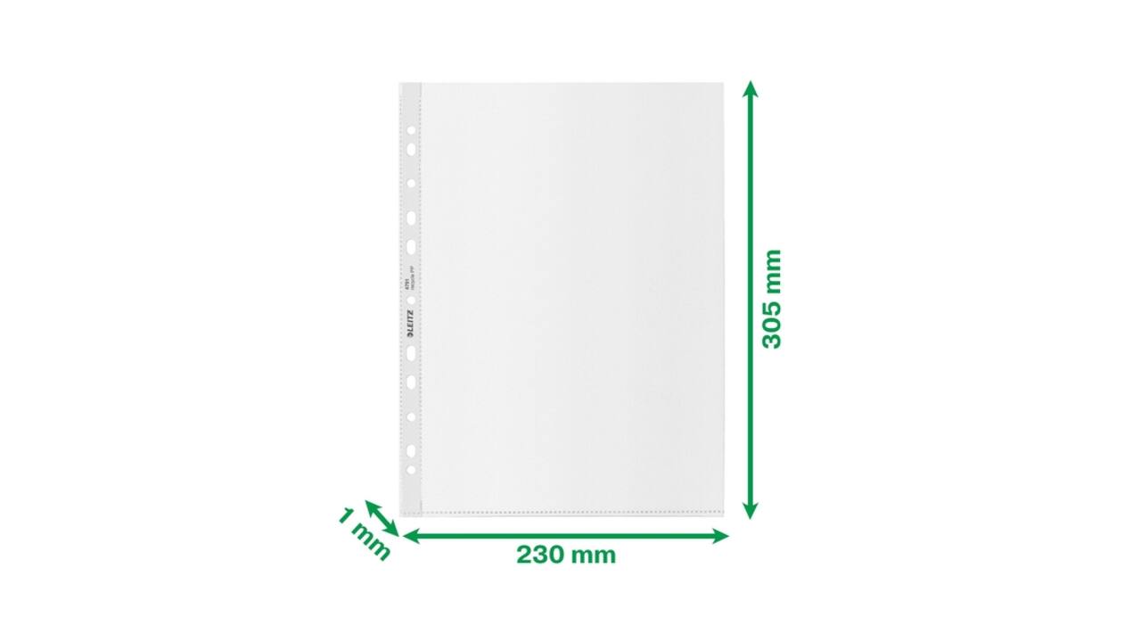 Showtas Leitz Recycle A4 11-gaats PP 0.10mm transparant 25 stuks