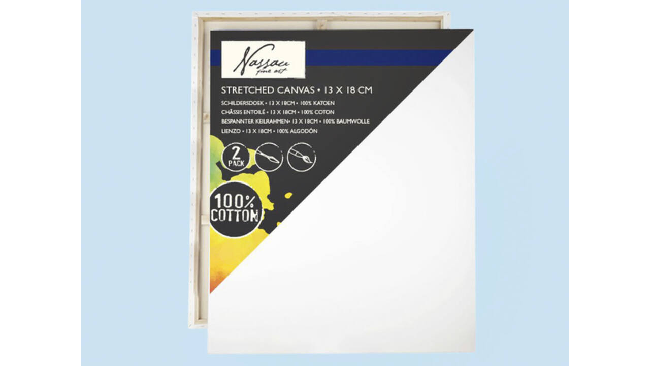 Canvas Nassau fine art 13x18cm 100% katoen 2 stuks